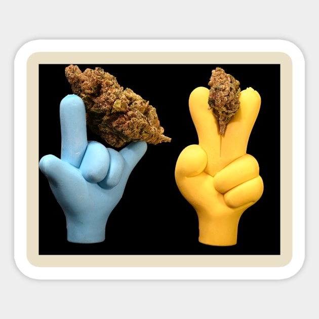 Hang Loose - Weed Design Sticker by MrGreenGenes420